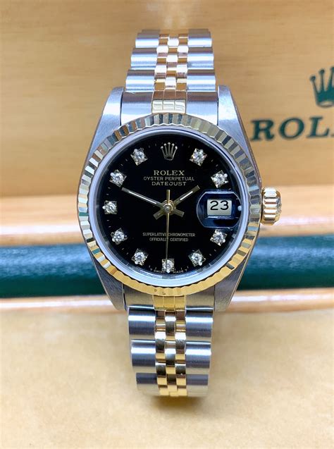 rolex datejust black with diamonds|Rolex Datejust black diamonds 69173.